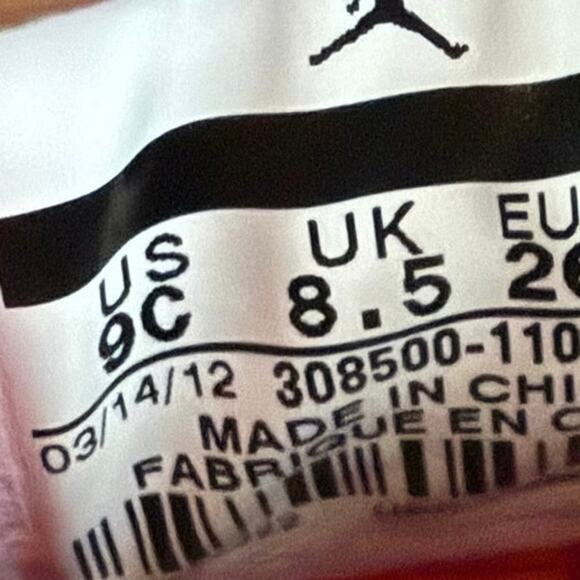 2012 Nike Air Jordan 4 ‘Fire Red’ Toddler Sneakers SZ 9 C - Picture 12 of 12